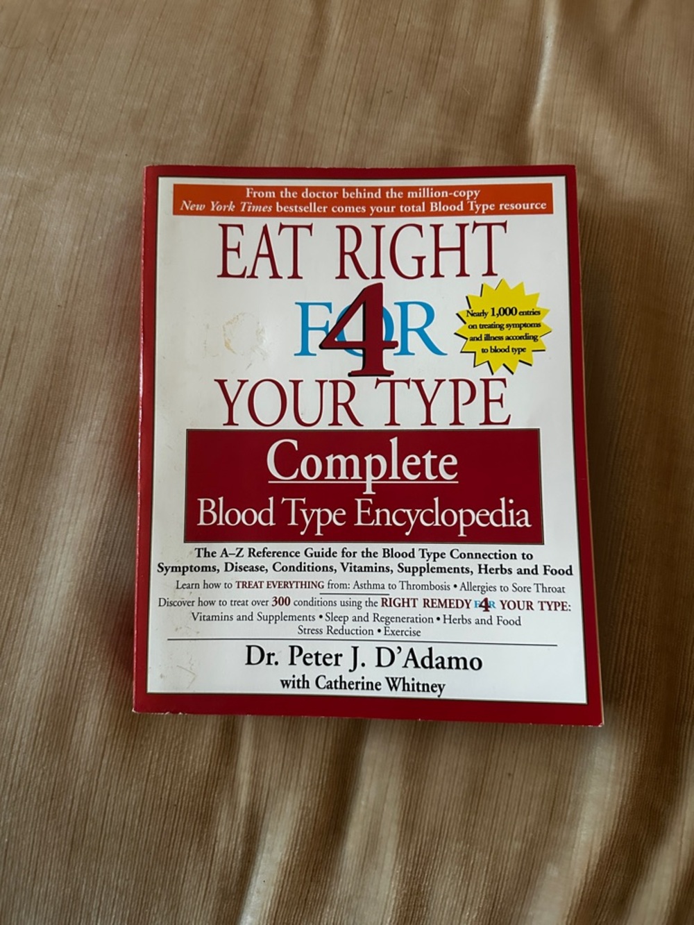 Eat Right 4 Your Type Complete - White & Red Cover